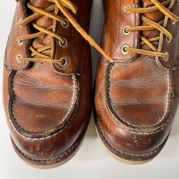 Red Wing CLASSIC MOC 865 BOOT IN ORO LEGACY LEATHER Size 9.5 DISTRESSED - Picture 6 of 15